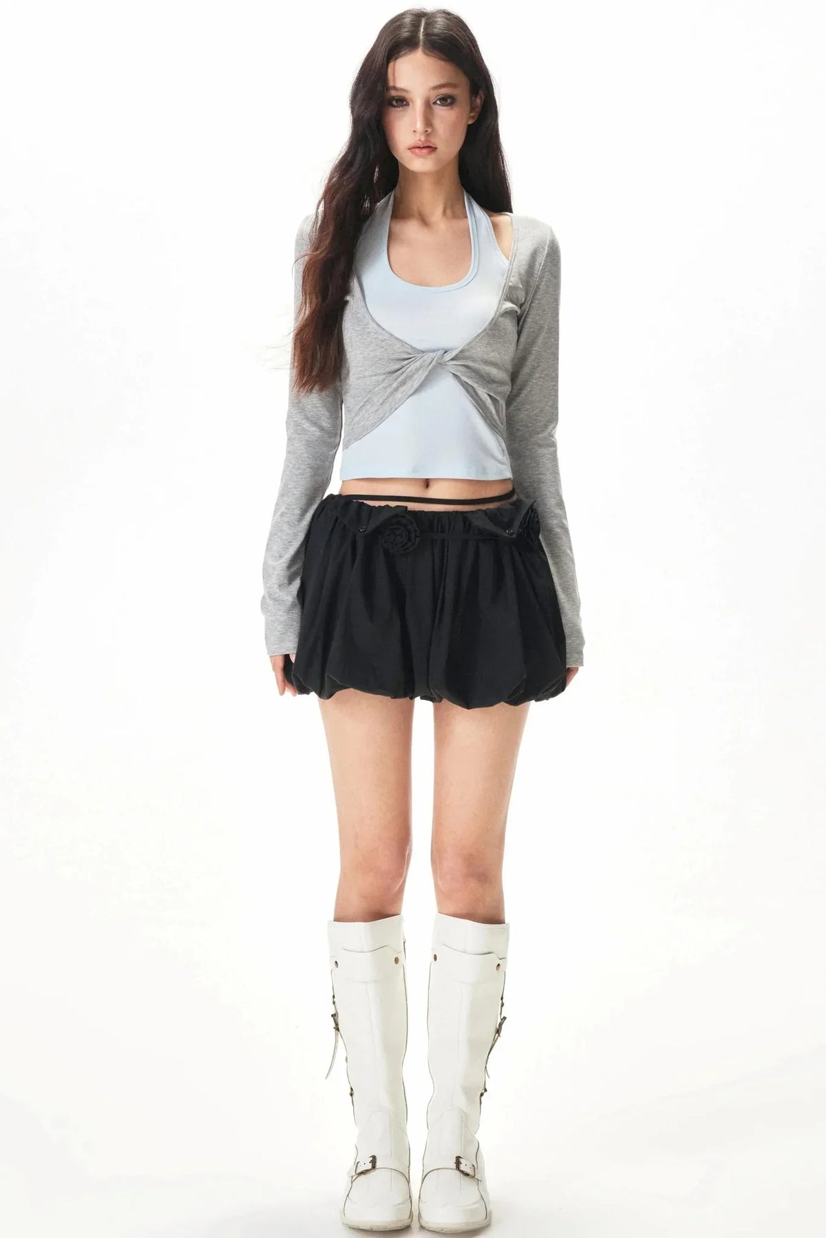 Two-Piece Knit Halter Top