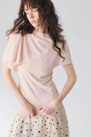 Two-Piece Shawl Waist-Cinching Top Set