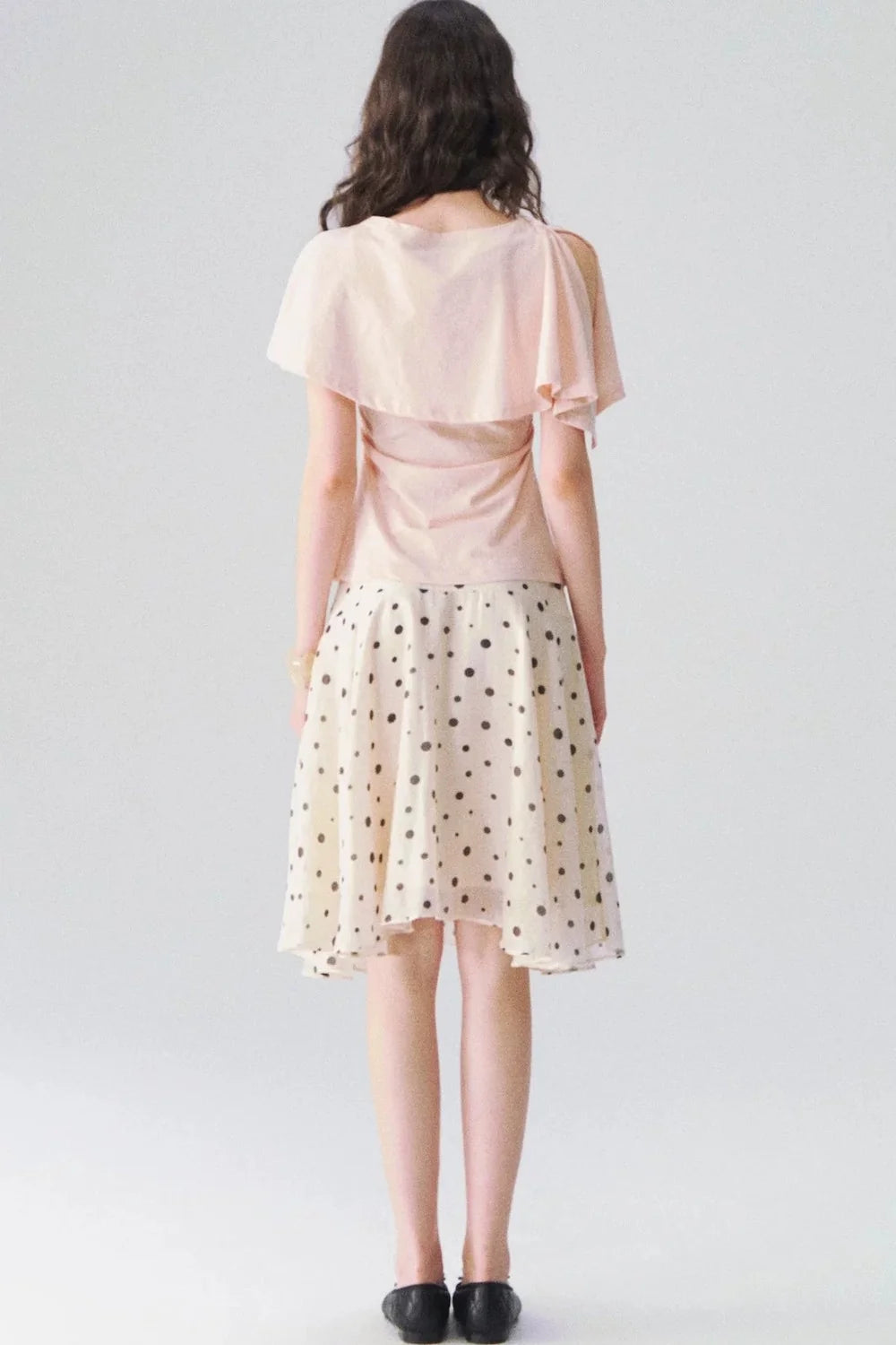 Two-Piece Shawl Waist-Cinching Top Set