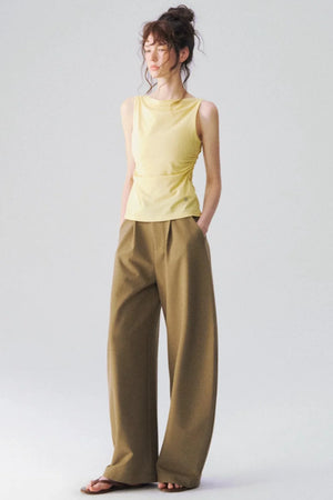 Two-Piece Shawl Waist-Cinching Top Set