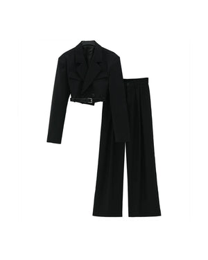 Two-Piece Short Jacket＆Mop Suit Pants