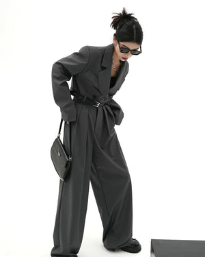 Two-Piece Short Jacket＆Mop Suit Pants