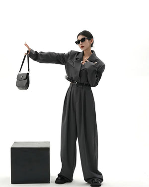 Two-Piece Short Jacket＆Mop Suit Pants