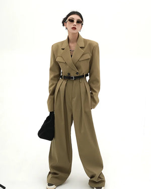 Two-Piece Short Jacket＆Mop Suit Pants