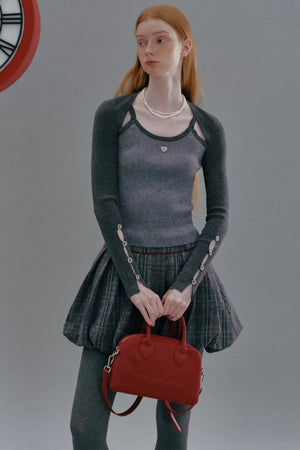 Two-Piece Vest Cardigan Knit Top