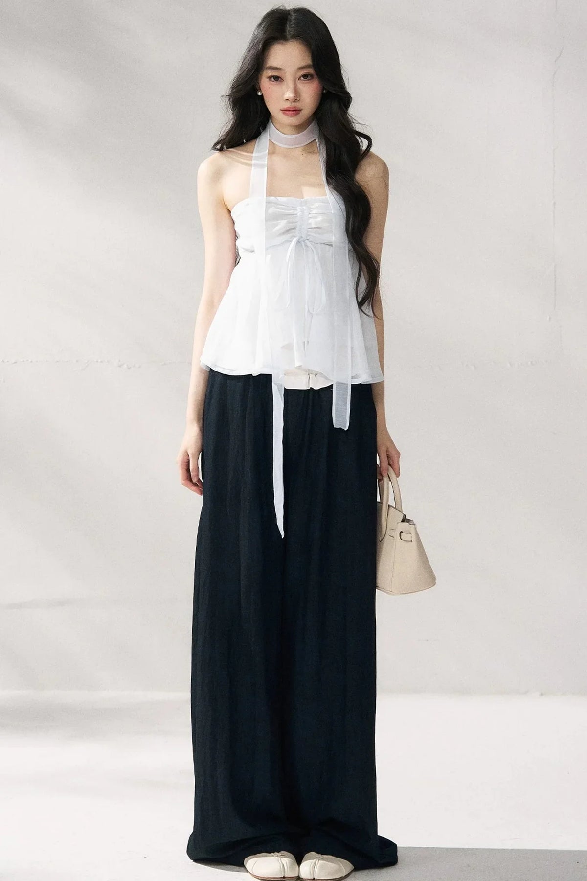 Two-Tone Halter Tube Top