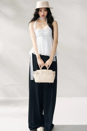 Two-Tone Halter Tube Top
