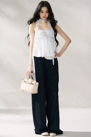 Two-Tone Halter Tube Top