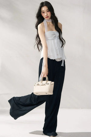 Two-Tone Halter Tube Top