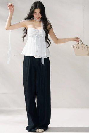 Two-Tone Halter Tube Top