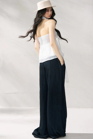 Two-Tone Halter Tube Top