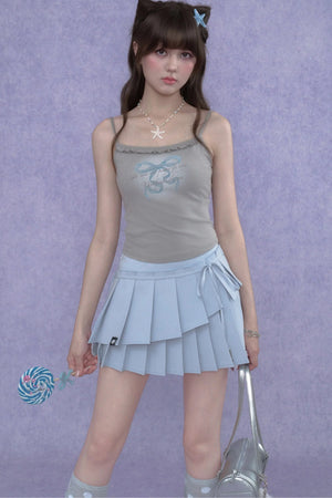 Two-Tone Pleated Skirt set-Up