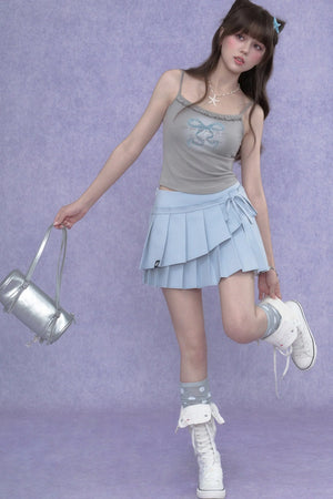 Two-Tone Pleated Skirt set-Up