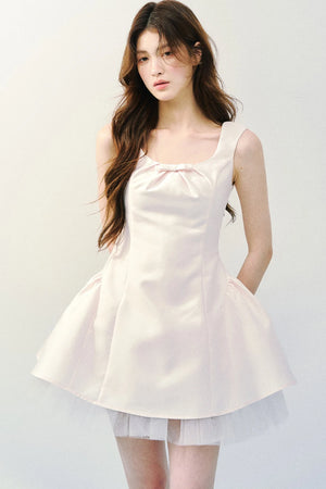 Two-Tone Satin Princess Dress