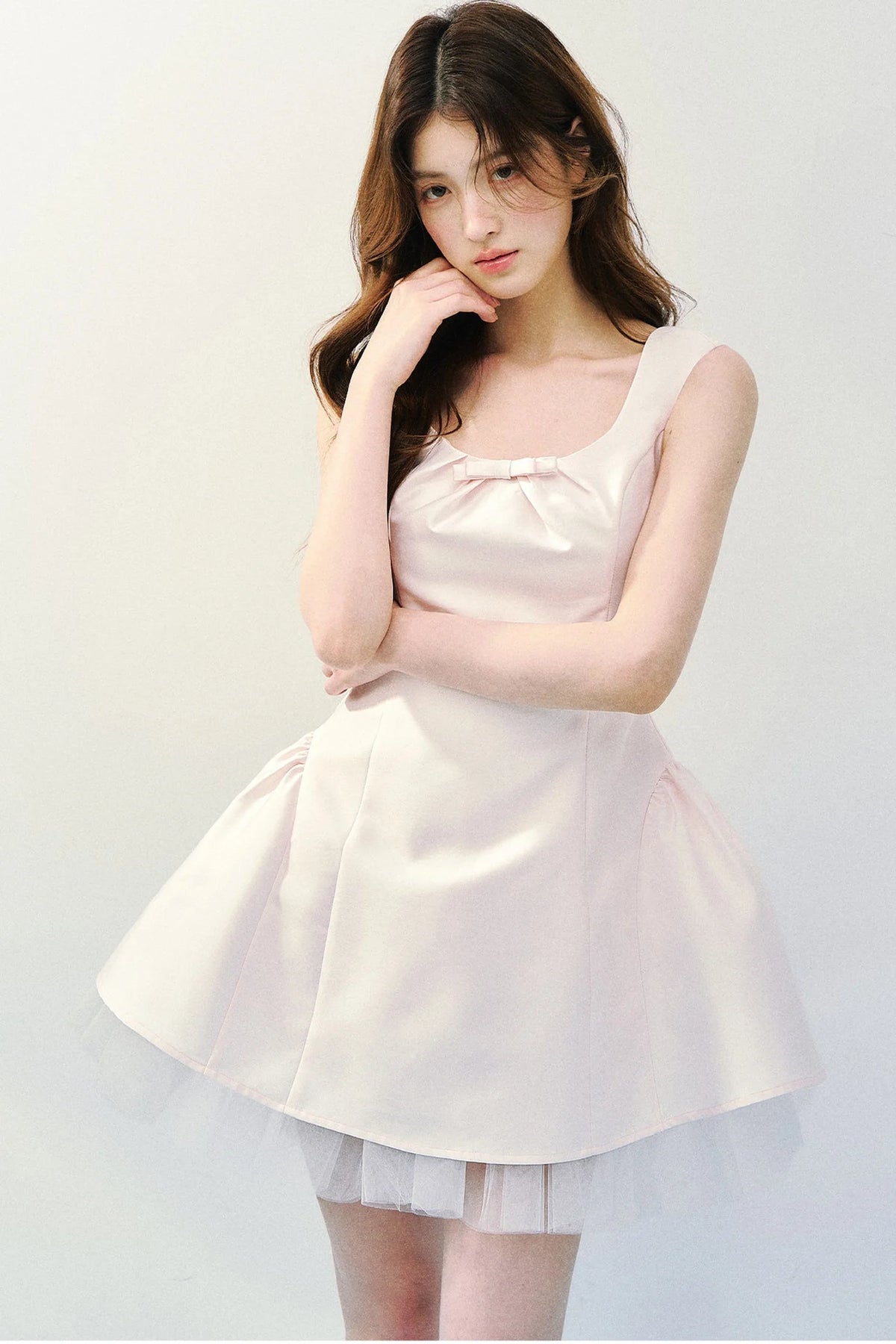 Two-Tone Satin Princess Dress