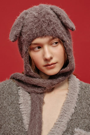 Two-Tone Wool Knit Hat