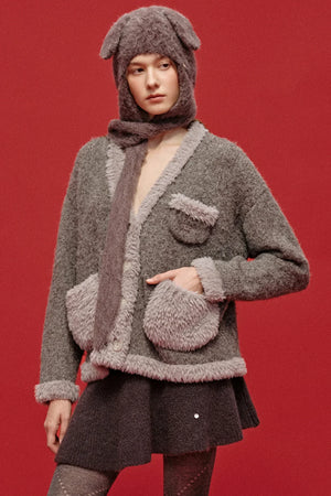 Two-Tone Wool Knit Hat