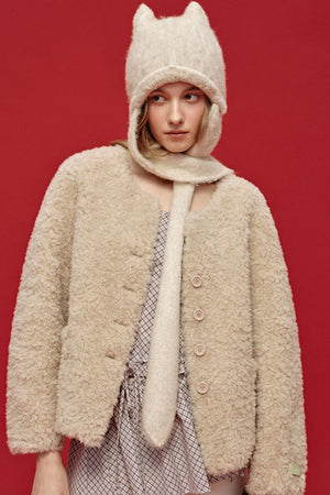 Two-Tone Wool Knit Hat