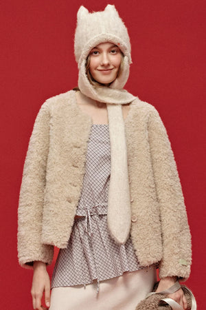 Two-Tone Wool Knit Hat