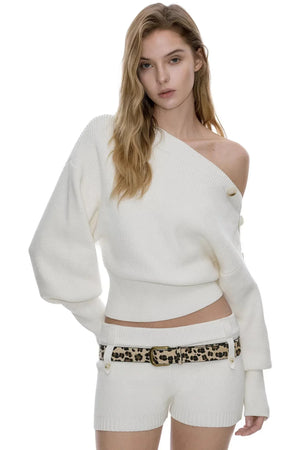 Two-Way Slanted Shoulder Sweater Set-Up