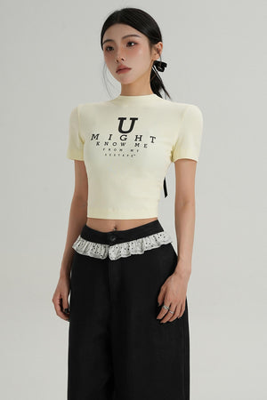 U-Shaped Letter Tee