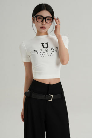 U-Shaped Letter Tee