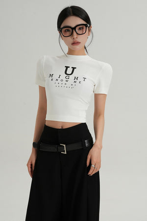U-Shaped Letter Tee
