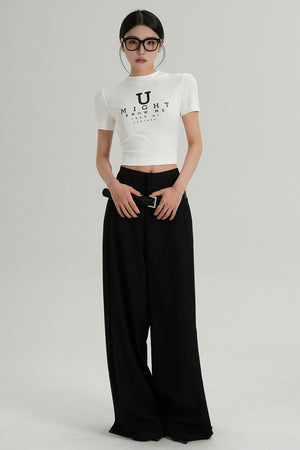 U-Shaped Letter Tee