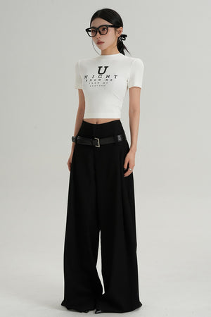 U-Shaped Letter Tee