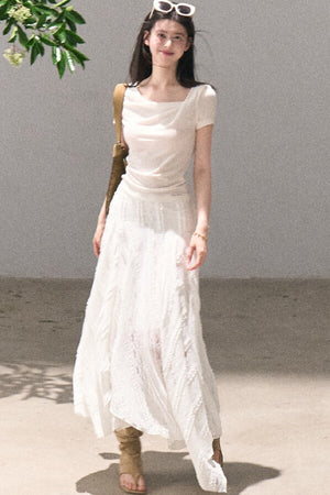 Uncut Time Draped Skirt
