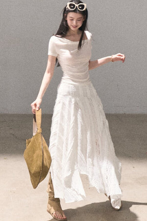 Uncut Time Draped Skirt