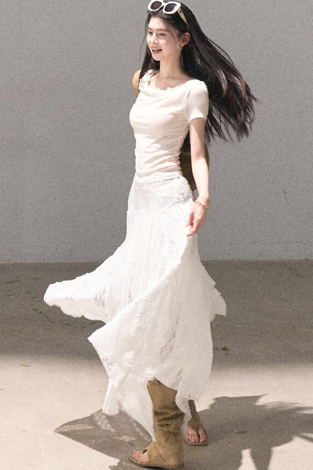 Uncut Time Draped Skirt