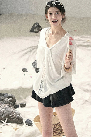 Undisturbed Fog Lace Top