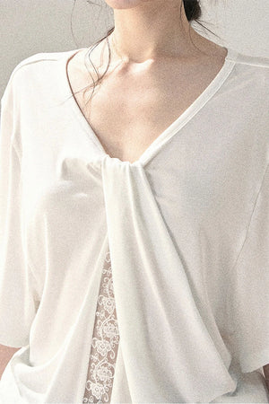 Undisturbed Fog Lace Top