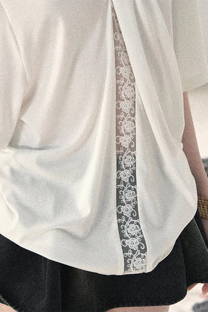 Undisturbed Fog Lace Top