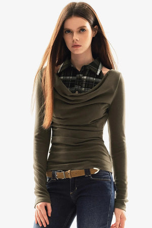 Unique Neckline Knitted Top