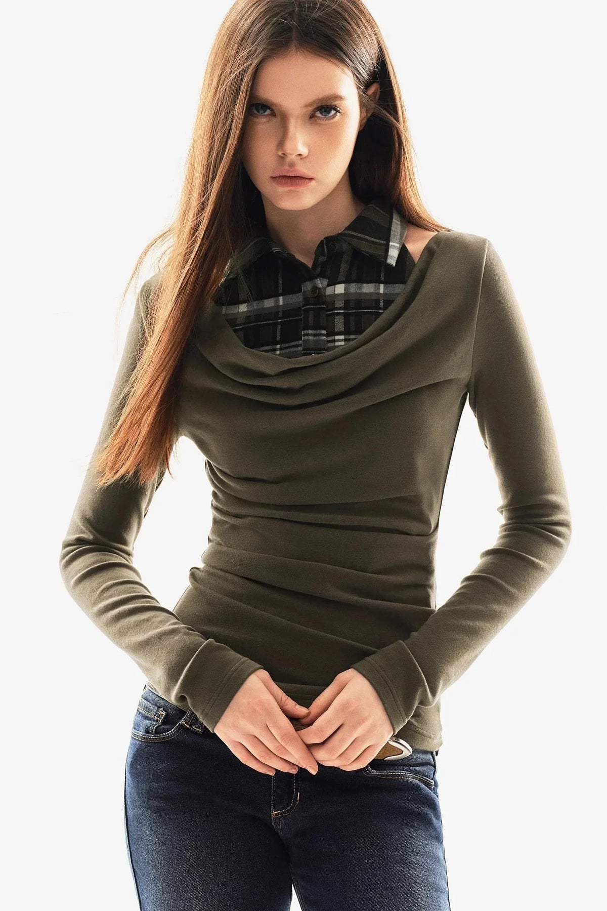 Unique Neckline Knitted Top