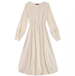 Urban Hibiscus Apricot White  Bud Dress Set-Up
