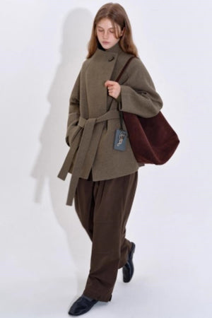 Urban Lace Tweed Woolen Short Coat