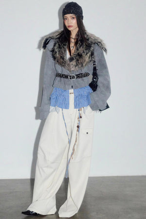 Urban Nomad Matte Grey PU Leather Jacket