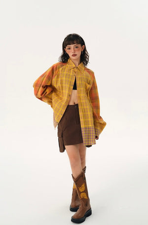 UV-cut check shirt