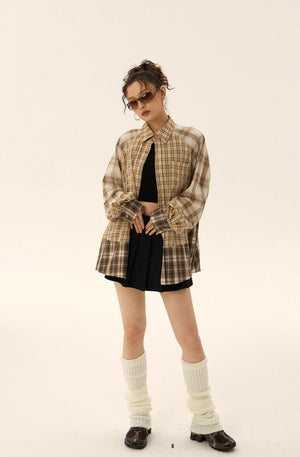 UV-cut check shirt