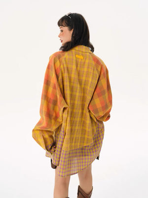 UV-cut check shirt