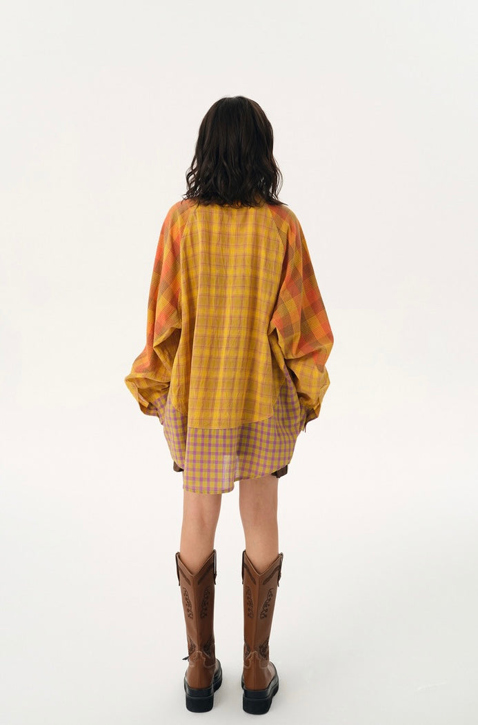 UV-cut check shirt