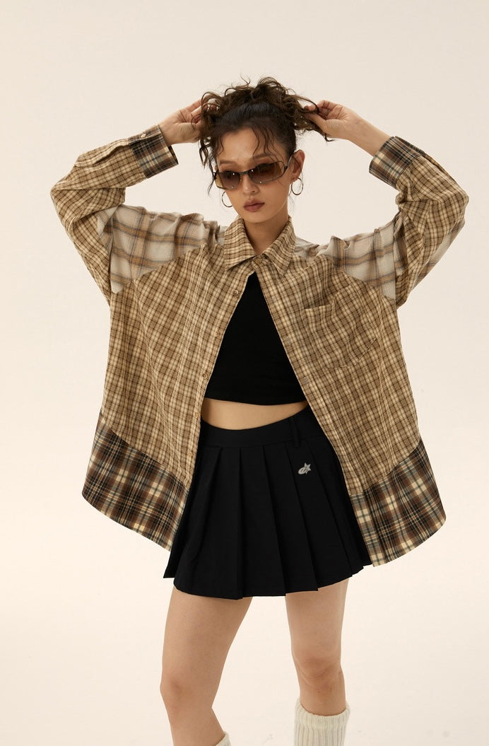 UV-cut check shirt