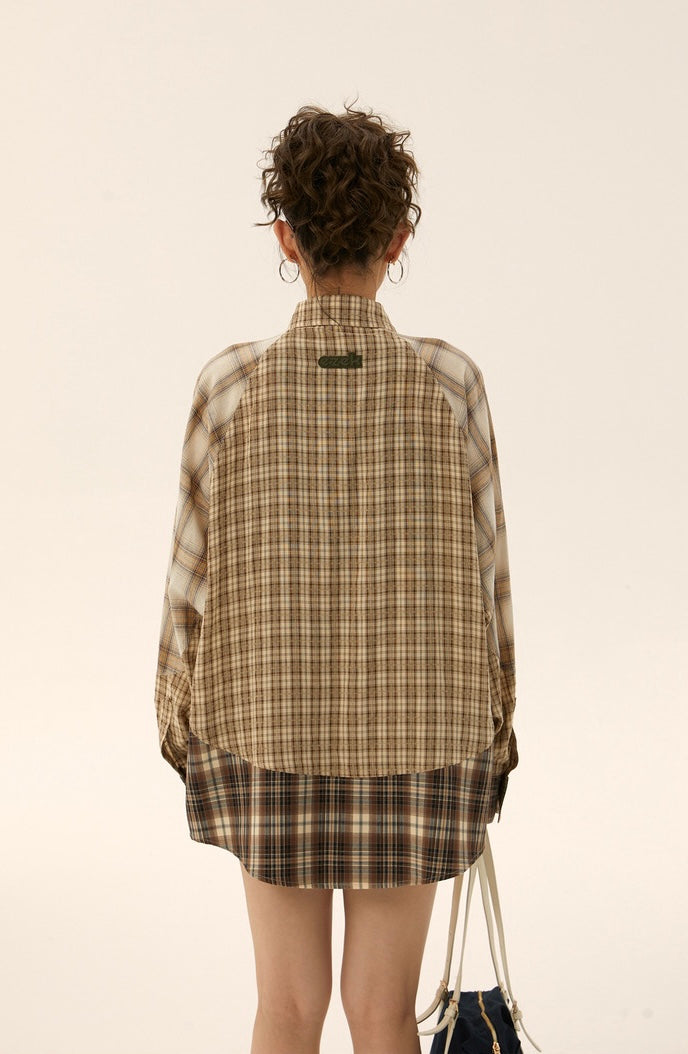 UV-cut check shirt