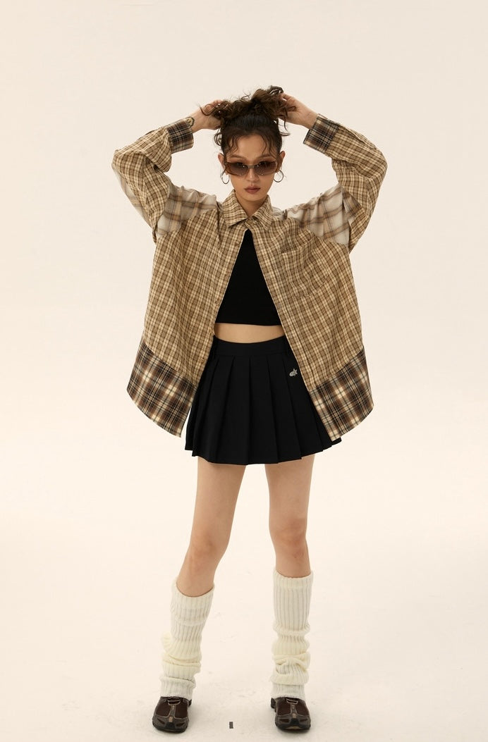 UV-cut check shirt