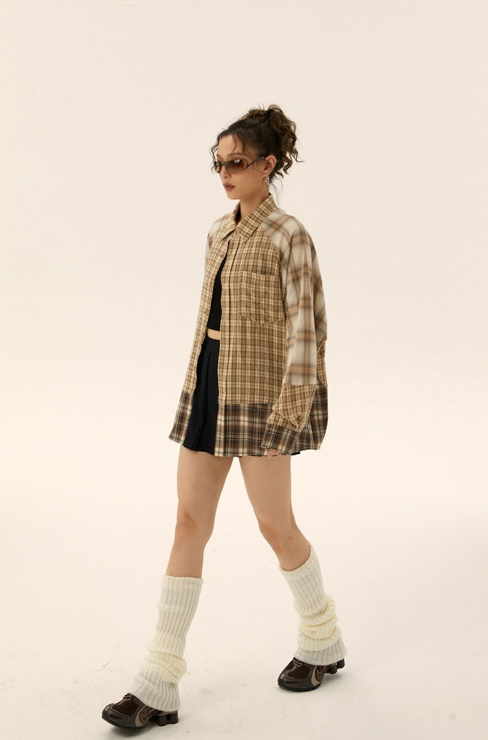 UV-cut check shirt