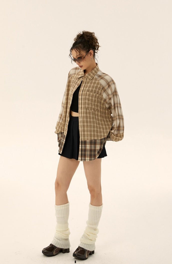 UV-cut check shirt