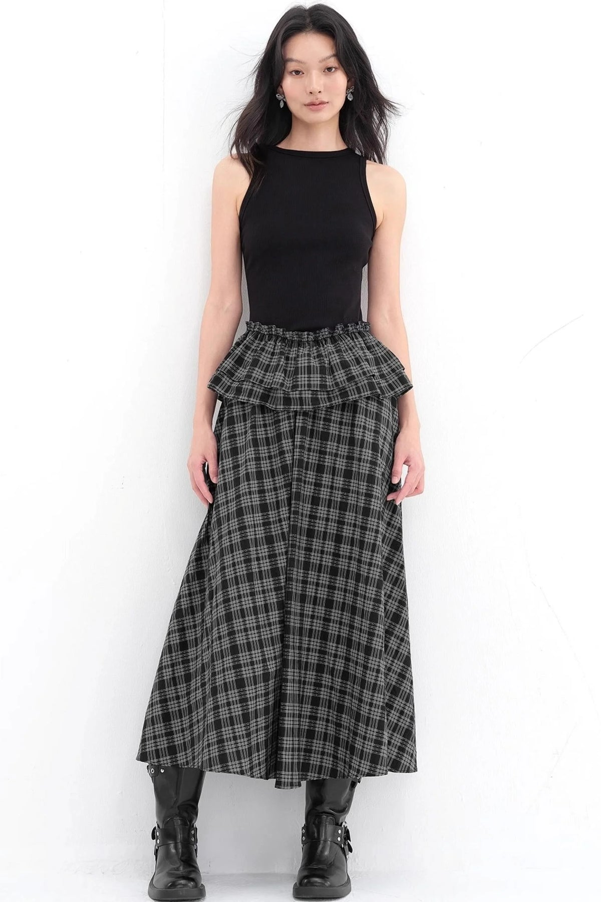 V-Lace Patchwork A-Line Dress